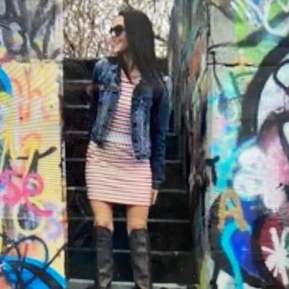 Allegra‎ K women’s striped mini T-shirt dress. Size small. - Picture 10 of 12